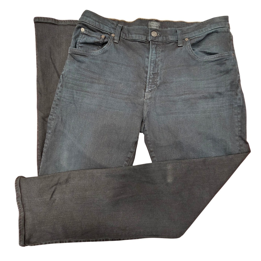 Citizens of Humanity Gage Classic Straight Jeans Men's 36x32 Black Stretch‎